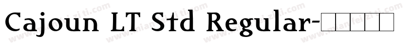 Cajoun LT Std Regular字体转换